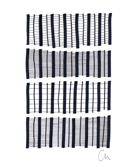 This doodle was created using a Sharpie and various weights of Unipin Fineliners and Rotring Pens. It's on A4 white 160gsm card and is a one off piece.