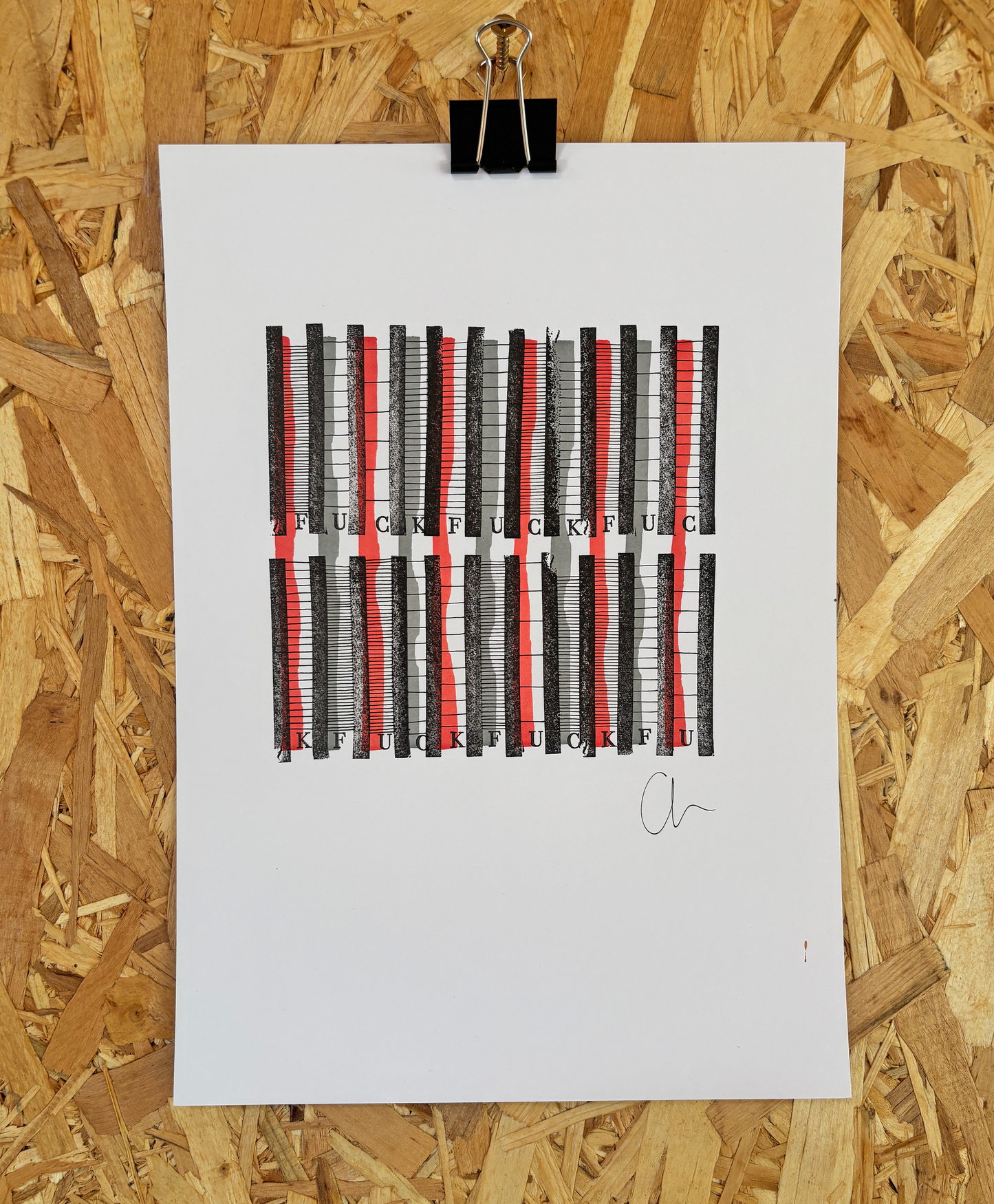 Fuck. Fuck. Fuck. – Original A4 Artwork