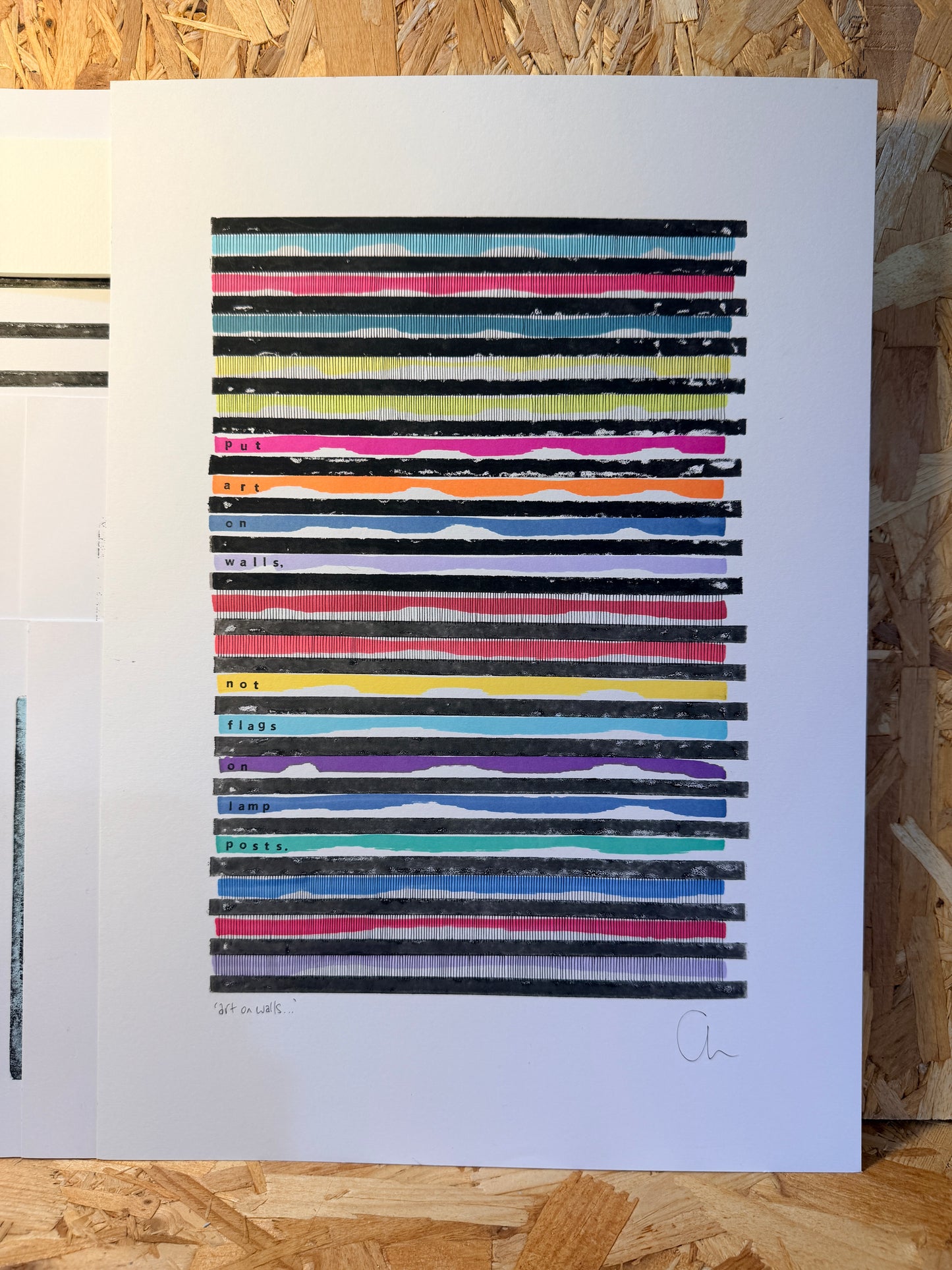 Put art on walls, not flags on lamp posts – Original A3 Artwork